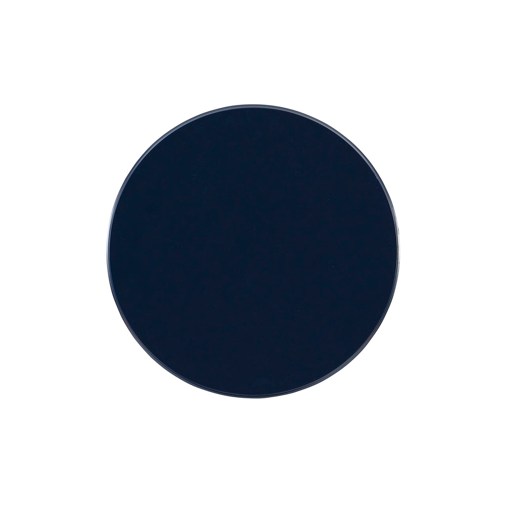 Round Navy Blue Pedestal Accent Table W683