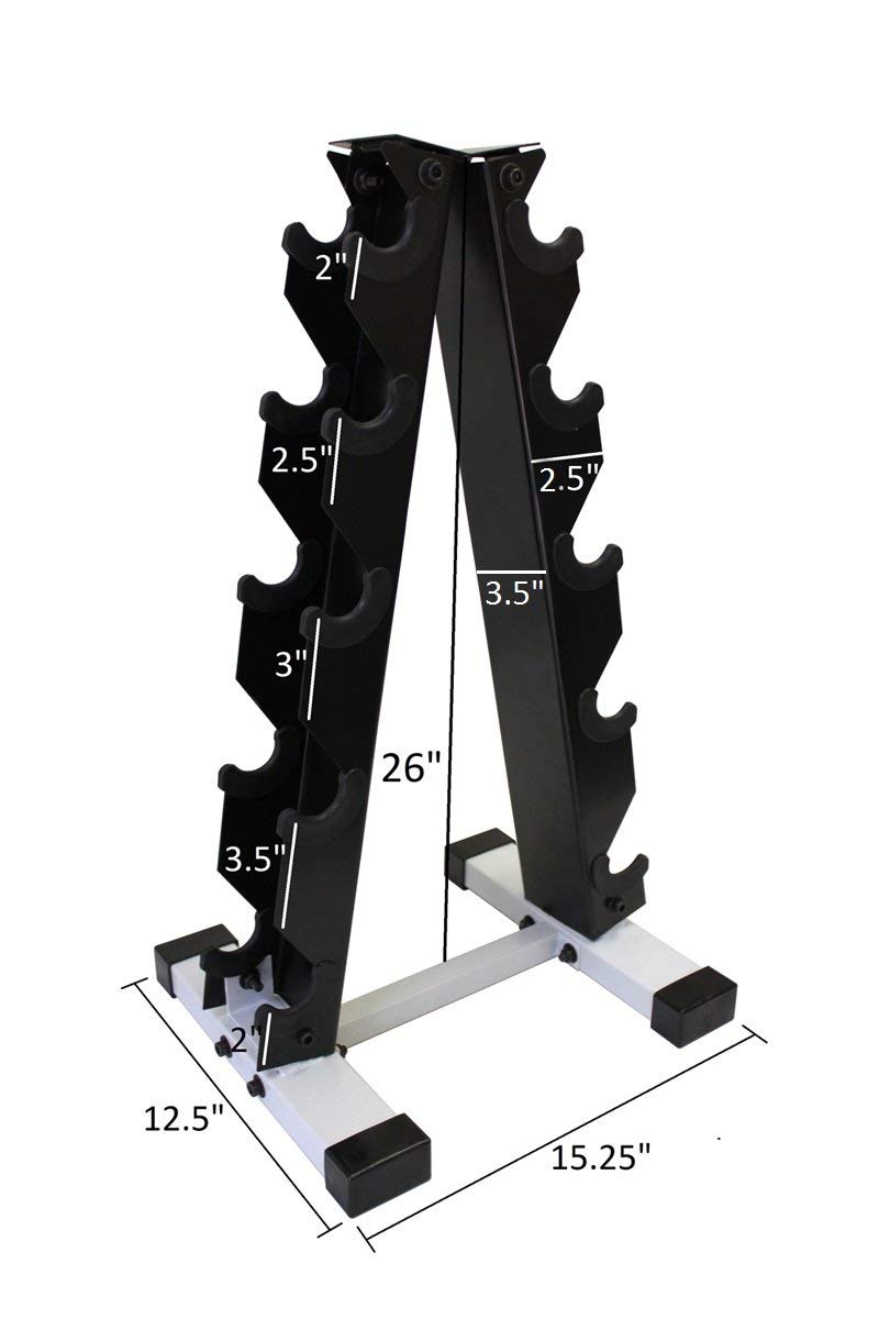Neoprene Dumbbell Set with Rack L774