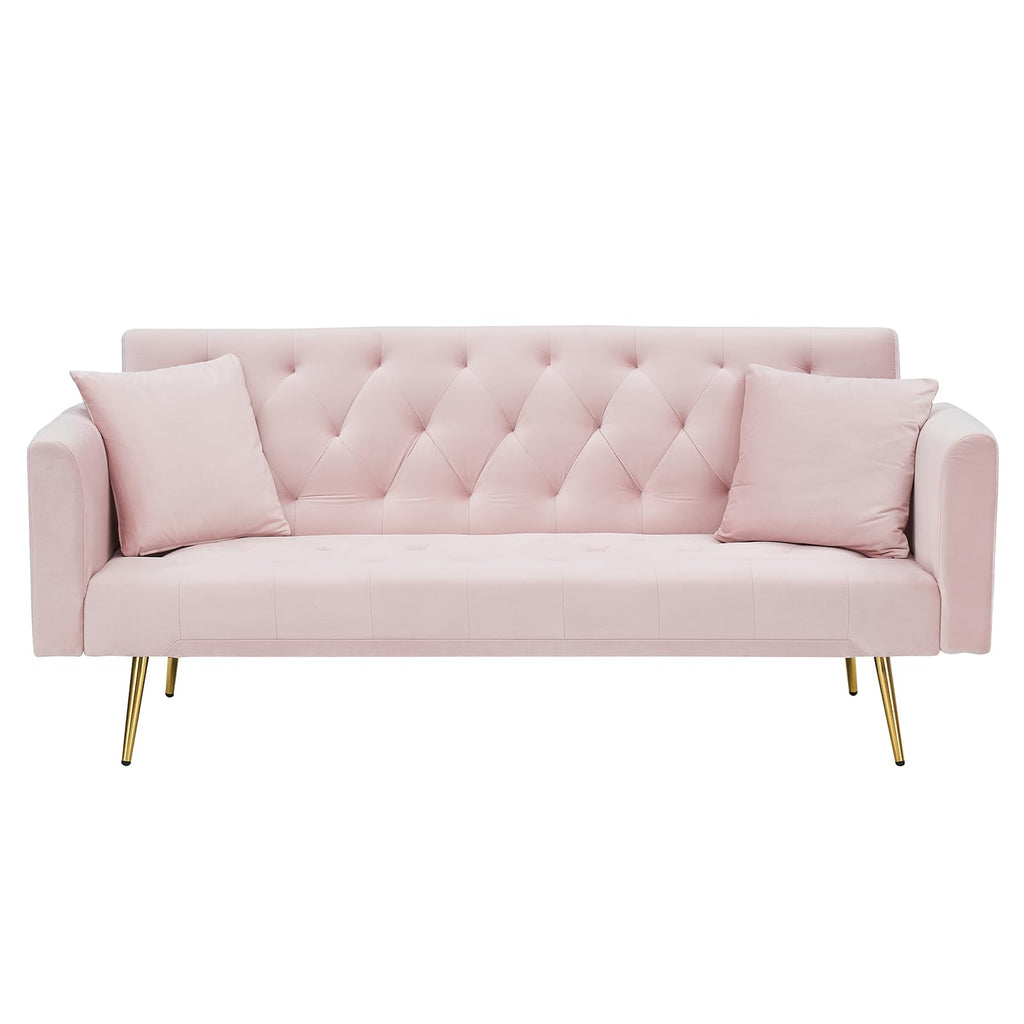 71" Velvet Convertible Sofa Bed B503093