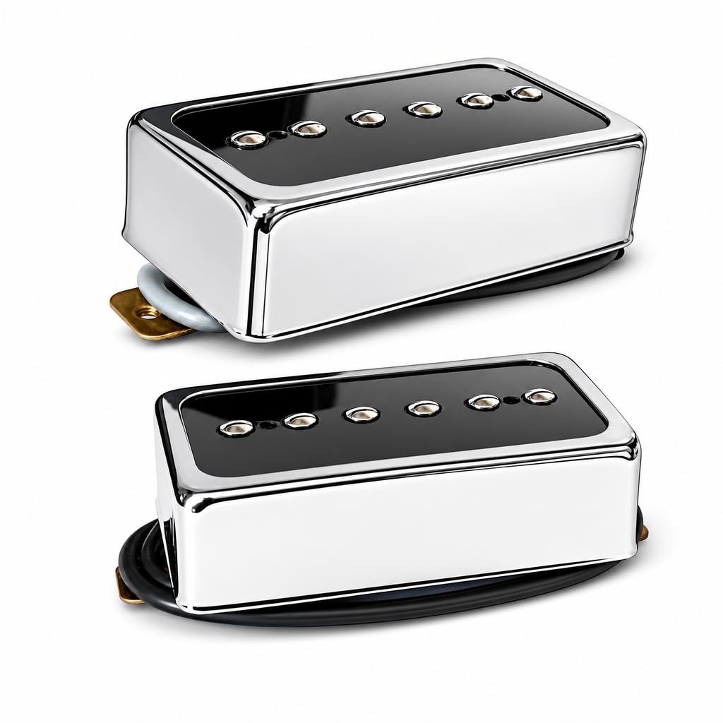 P90-Style Single Coil Pickup Set Alnico 5 Chrome/Black U664855