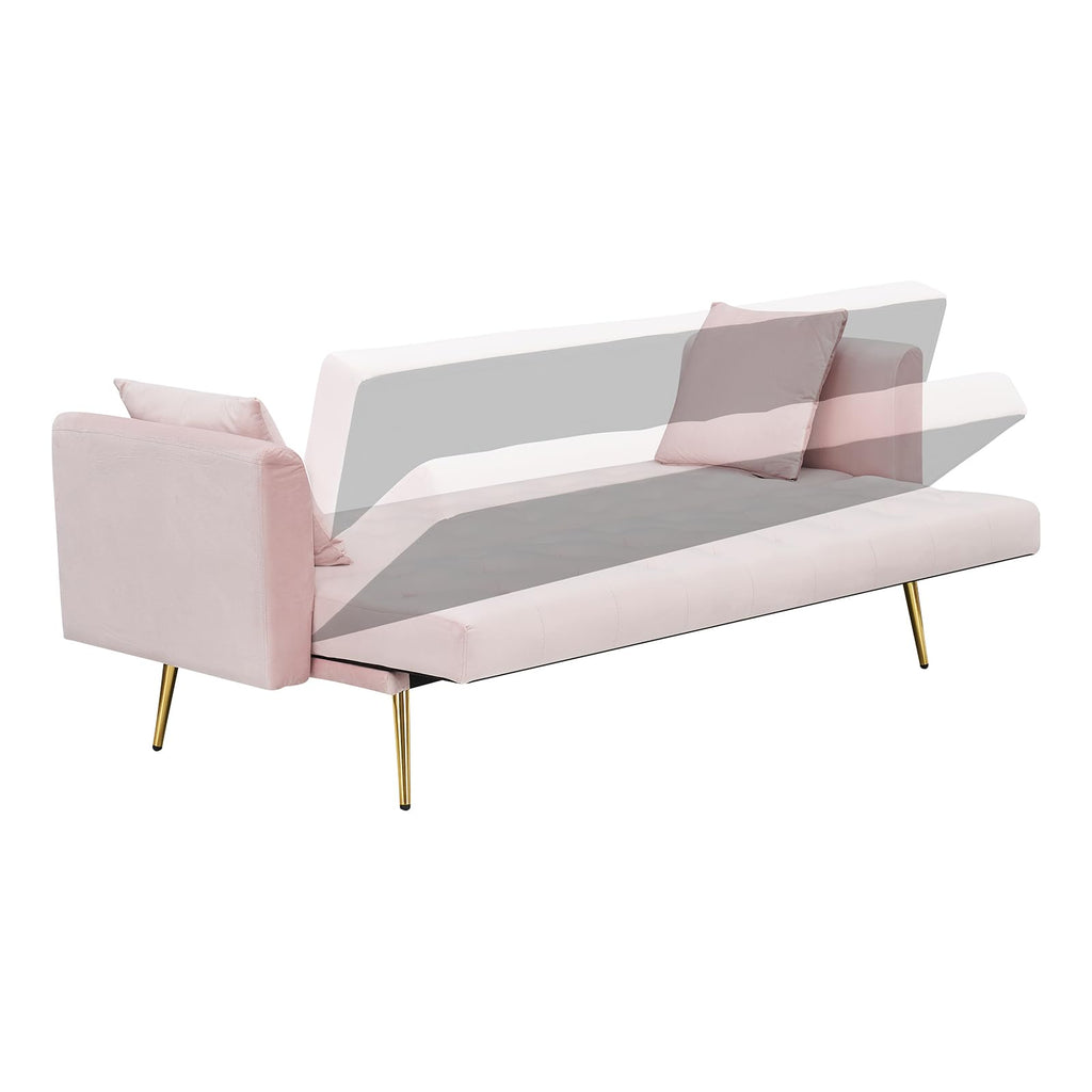 71" Velvet Convertible Sofa Bed B503093