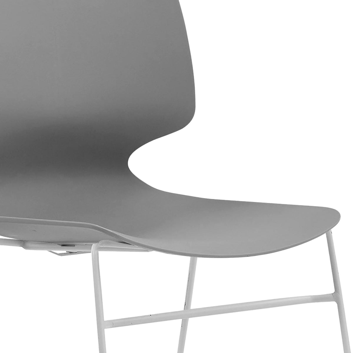Grey Polypropylene Steel Stacked Office Chair Set W977777