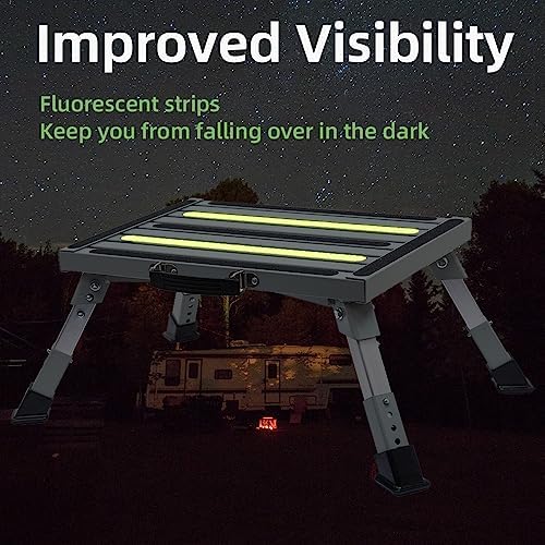 4-Level Adjustable Folding Iron RV Step Stool C300