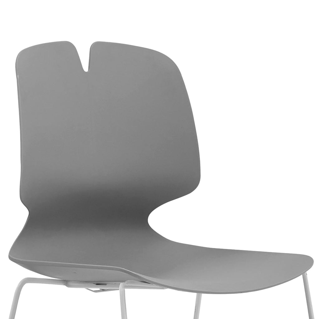Grey Polypropylene Steel Stacked Office Chair Set W977777