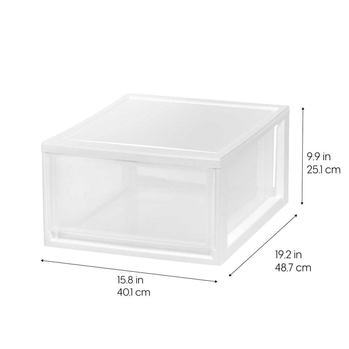 2-Pack 30 Qt. White Stacking Drawer Organizer Z9910