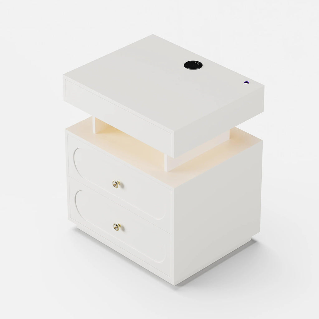 3-Drawer LED Nightstand with Light U383