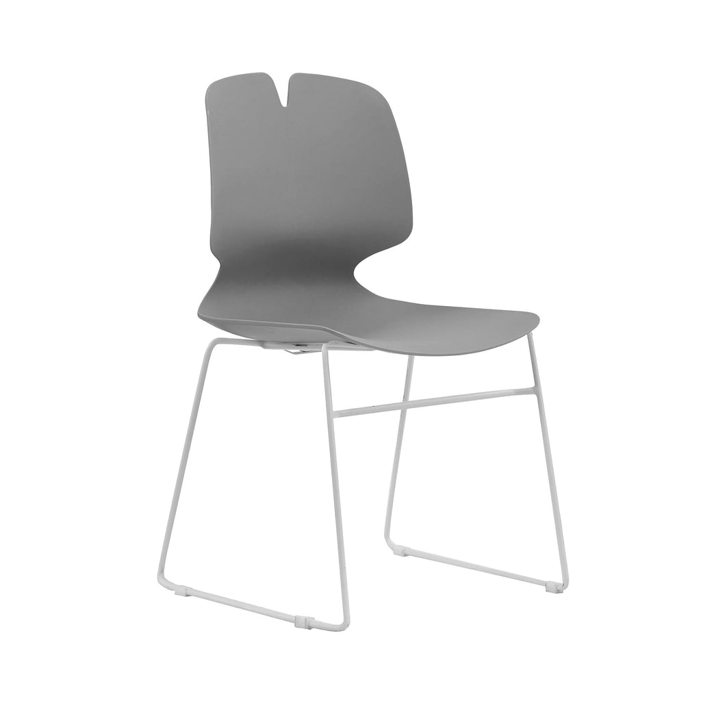 Grey Polypropylene Steel Stacked Office Chair Set W977777