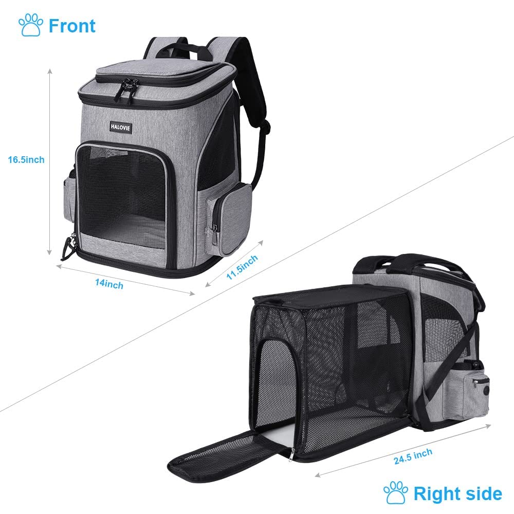 Expandable Breathable Mesh Pet Carrier Backpack C32447