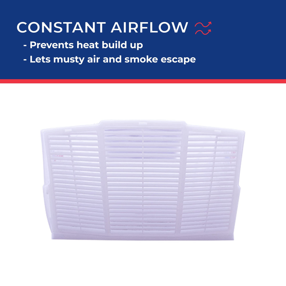 White RV Fan and Vent Cover U35188