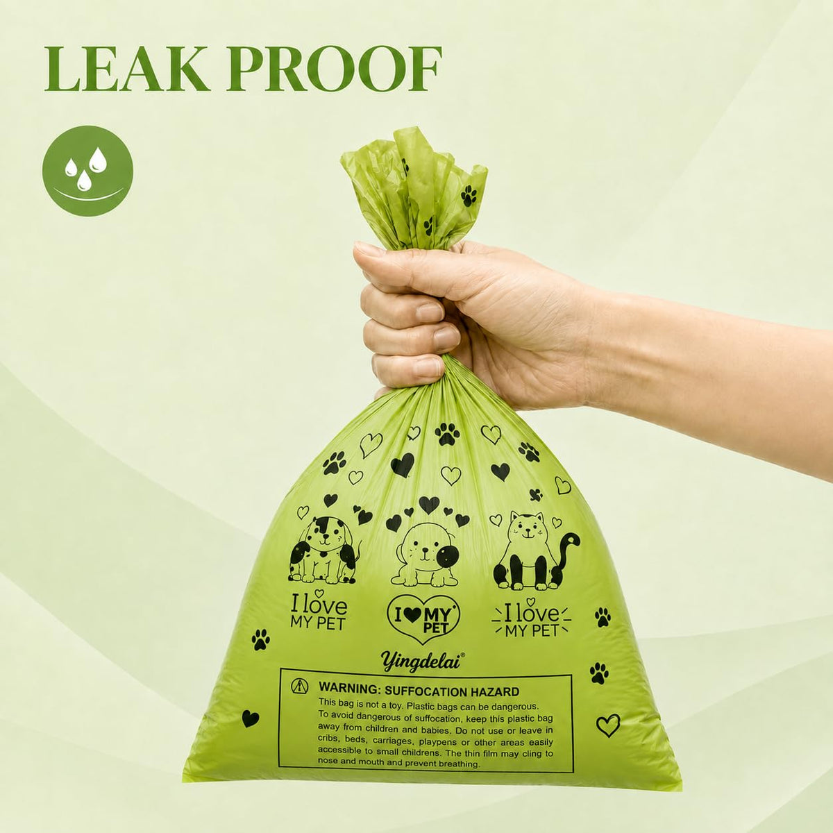 Biodegradable 540 Count Dog Poop Bag with Dispenser D964