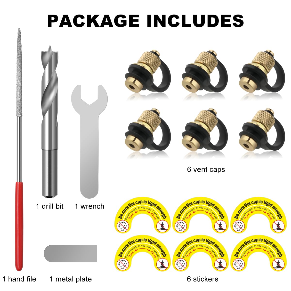 Gas Can Vent Caps 6 Pack E481