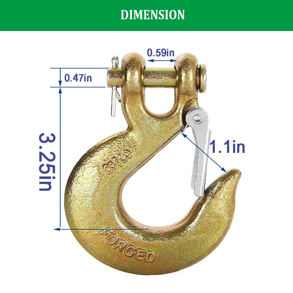 Heavy Duty Forged Steel Clevis Slip Hook 2pcs P362923