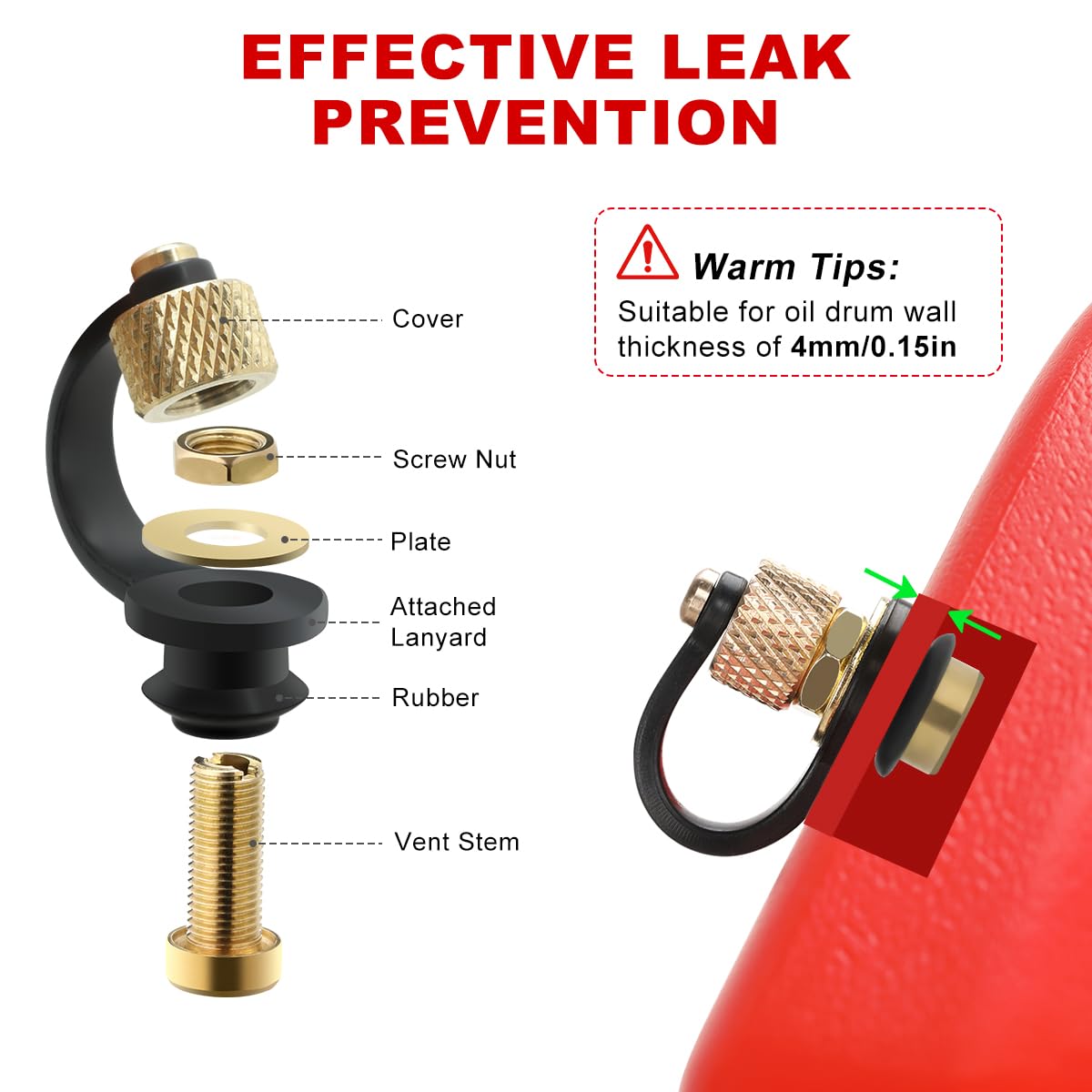 Gas Can Vent Caps 6 Pack E481