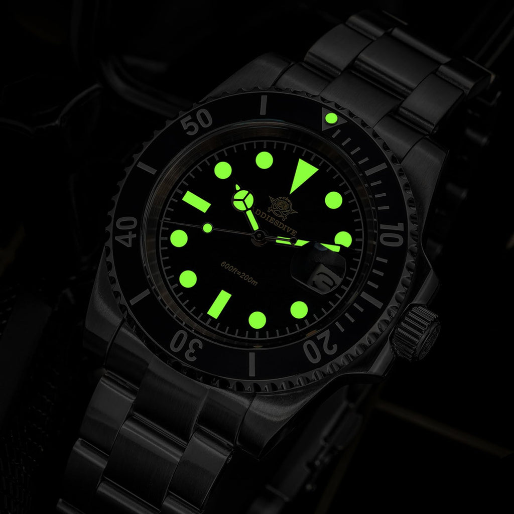41MM Quartz Dive Watch Stainless Steel Bracelet Y575