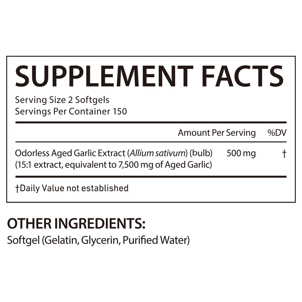 500mg Odorless Garlic Softgels C927095
