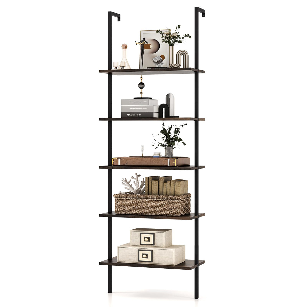 5-Tier Wall Mounted Bookshelf M165211
