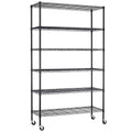 6 Tier Steel Wire Shelving Unit with Wheels U305226