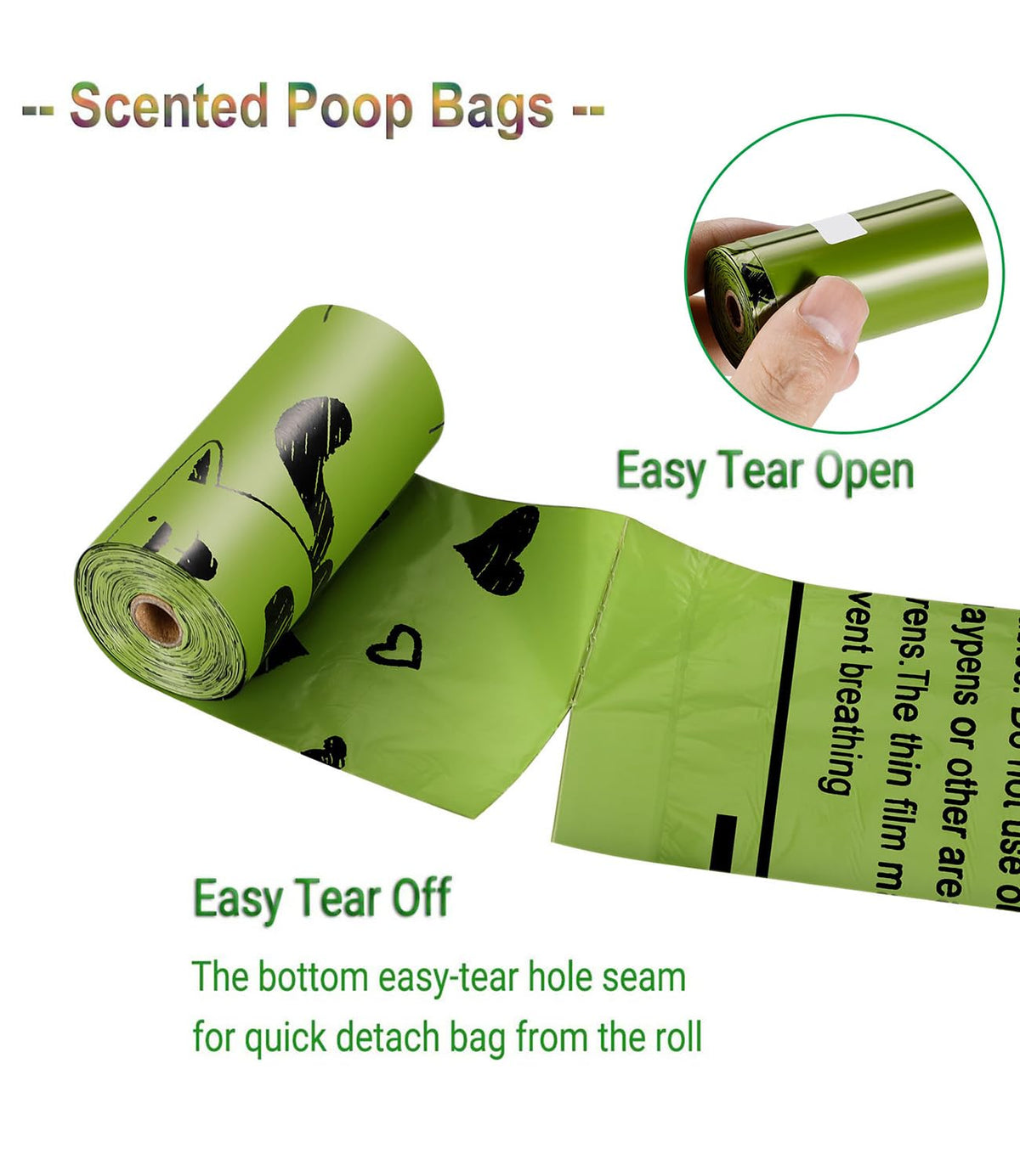 Biodegradable 540 Count Dog Poop Bag with Dispenser D964