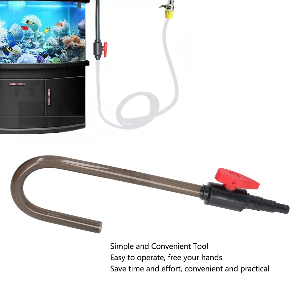 Wall Mounted Aquarium Water Filler Tube with Control Valve M9073
