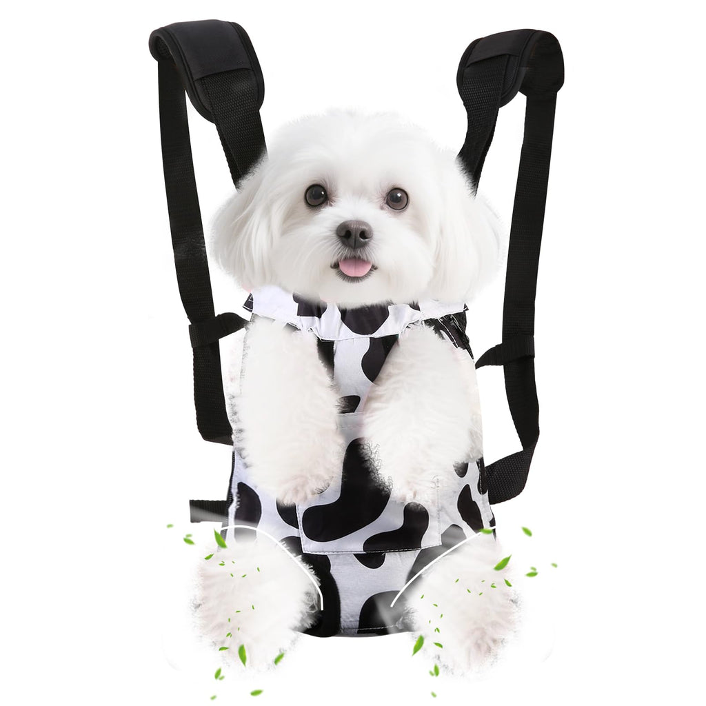 Adjustable Soft Ventilated Pet Carrier Backpack, 2.5-4 lbs, Cow Print U523285