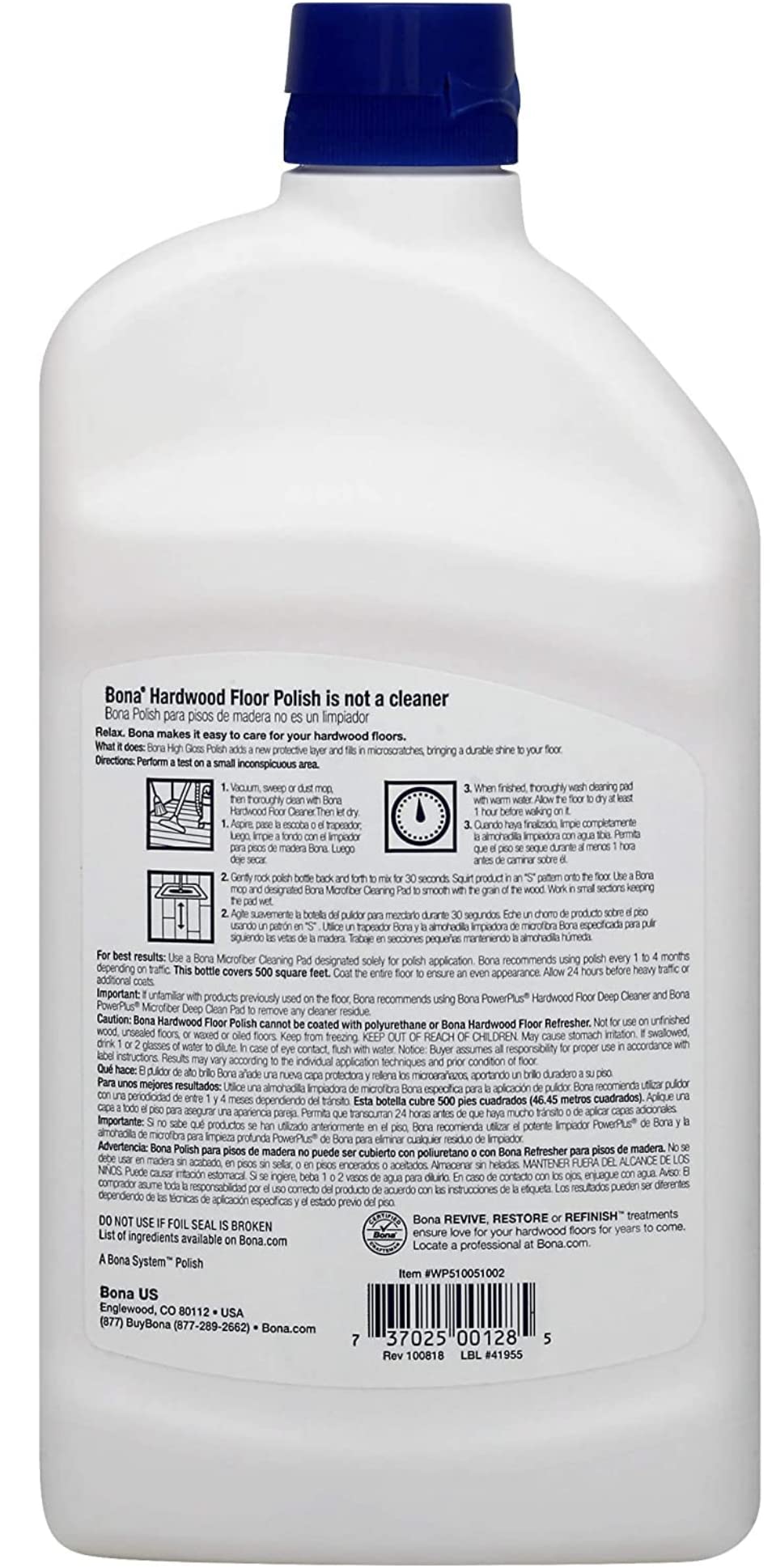 High Gloss Hardwood Floor Polish 36 oz X649791