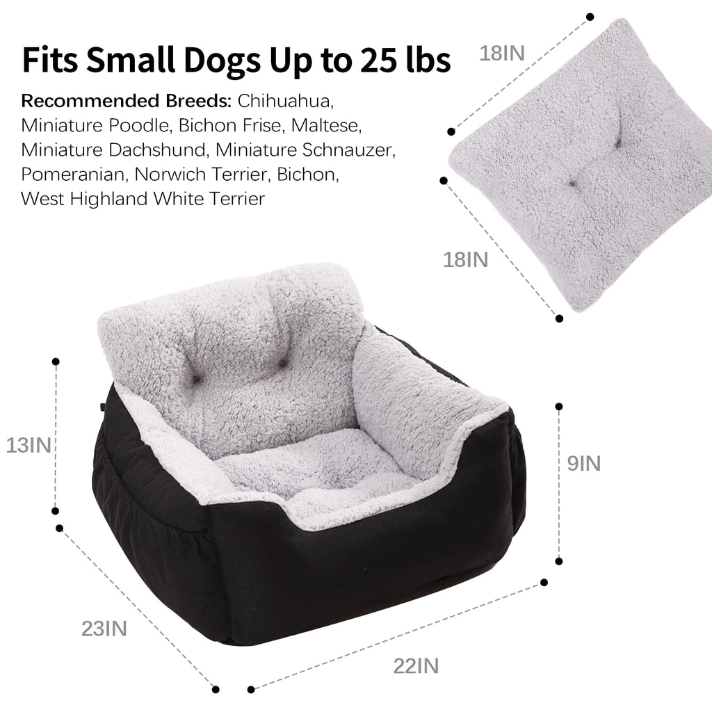 Washable Dog Car Seat with Storage Pockets T194