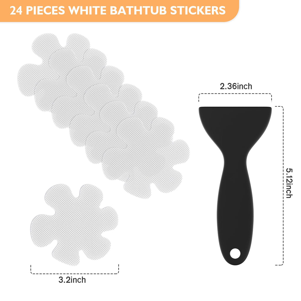24 PCS Clear Non Slip Bathtub Stickers L8256