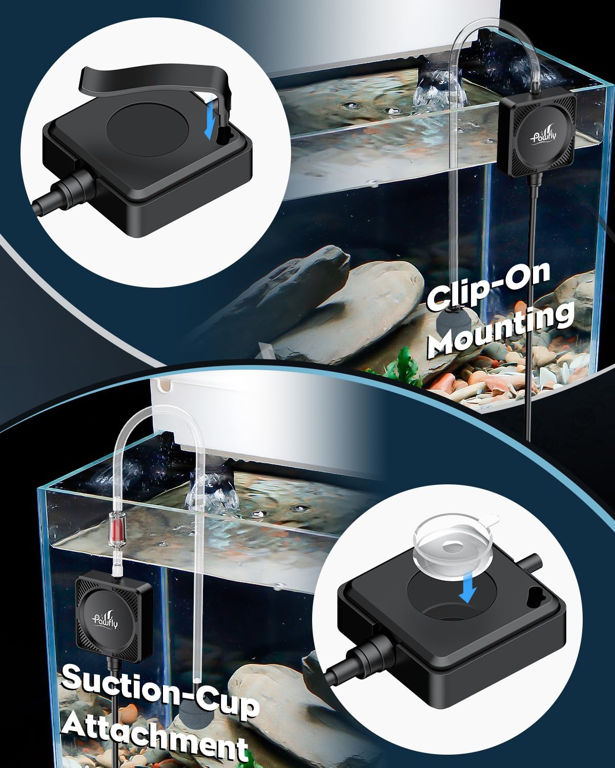 Nano Silent Aquarium Air Pump, 1.3 W 450 mL/min A696423