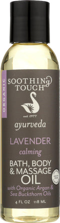 Organic Calming Lavender Bath, Body & Massage Oil, 4 Oz P8187