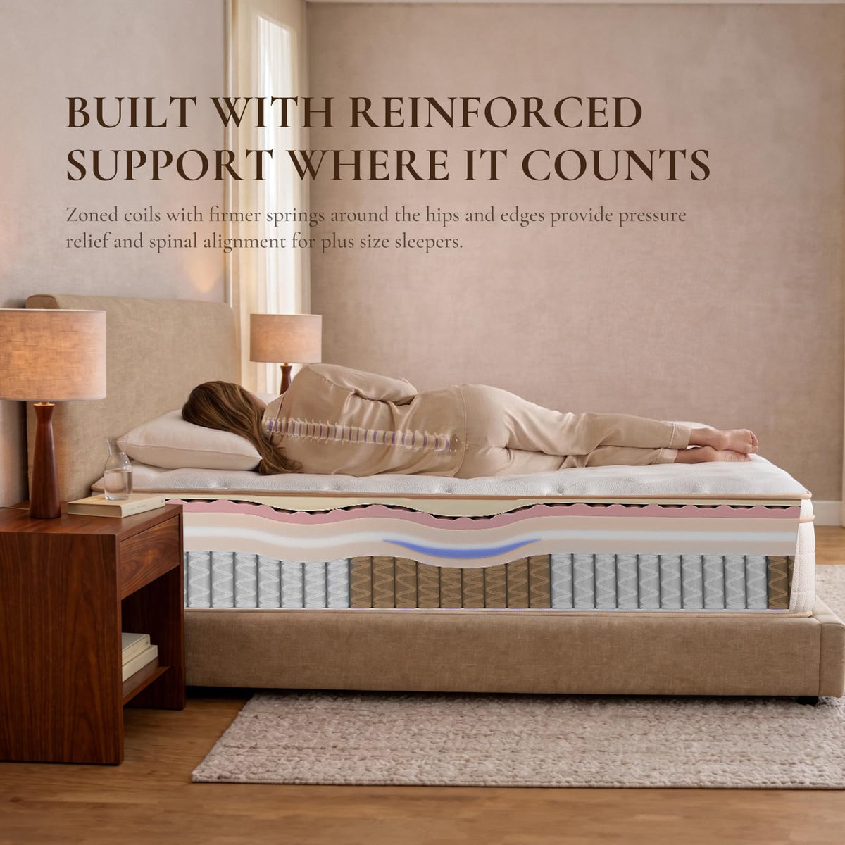 Full Size 12 Inch Medium Firm Hybrid Mattress B860