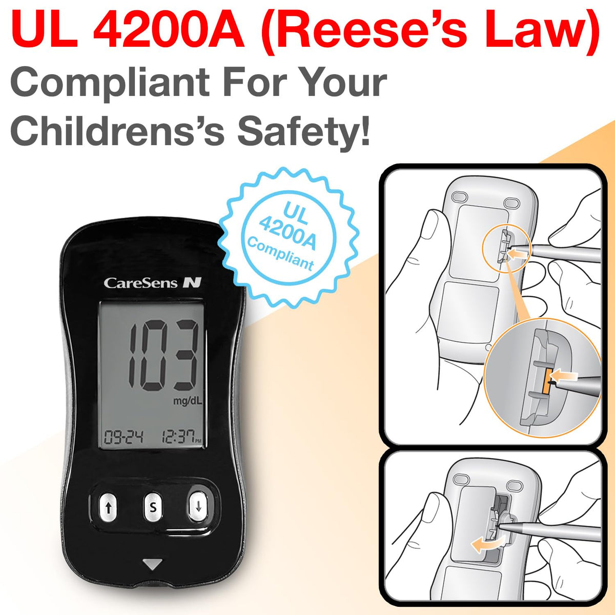 Blood Glucose Monitor Kit with 100 Test Strips, 100 Lancets, Lancing Device, Control Solution, Travel Case I2291