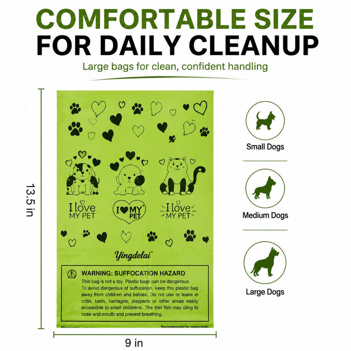 Biodegradable 540 Count Dog Poop Bag with Dispenser D964