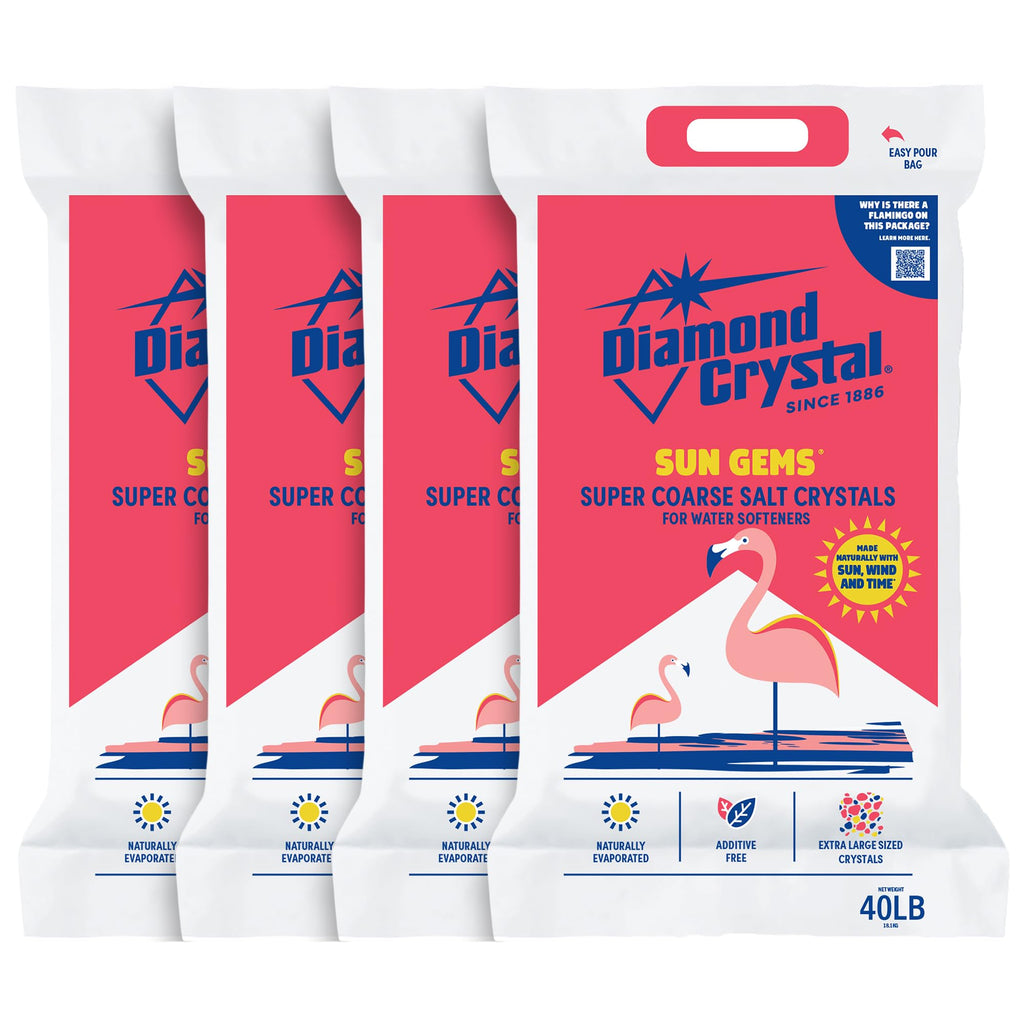 4 Pack Super Coarse Water Softener Salt, 40 Pounds X573122
