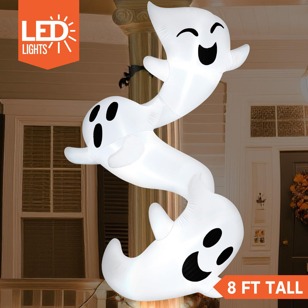 8ft Light Up Inflatable Ghosts Q7726