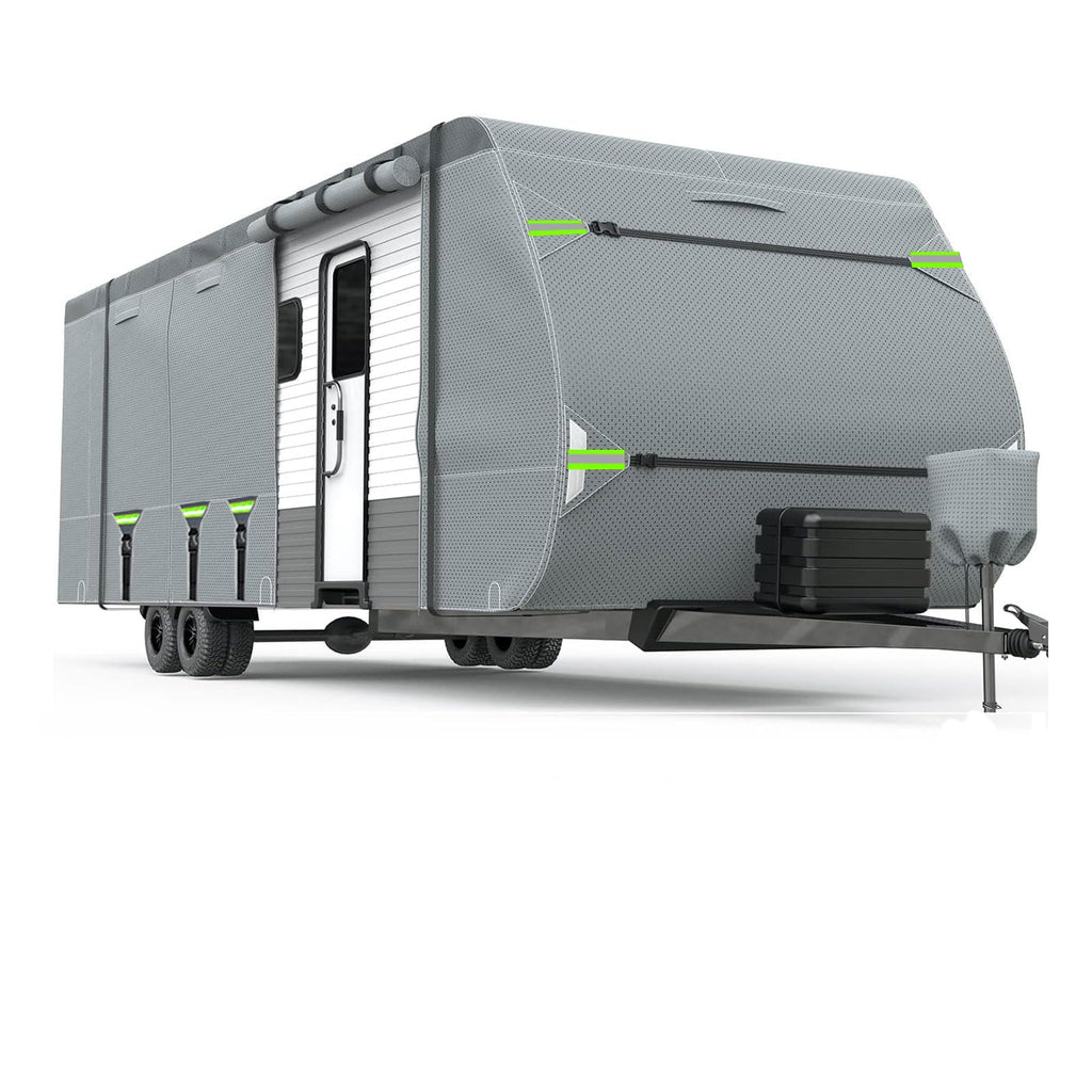 24-27FT 8 Layers Windproof RV Cover with Tire Cover T17554