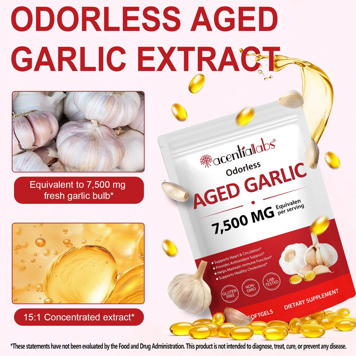 500mg Odorless Garlic Softgels C927095