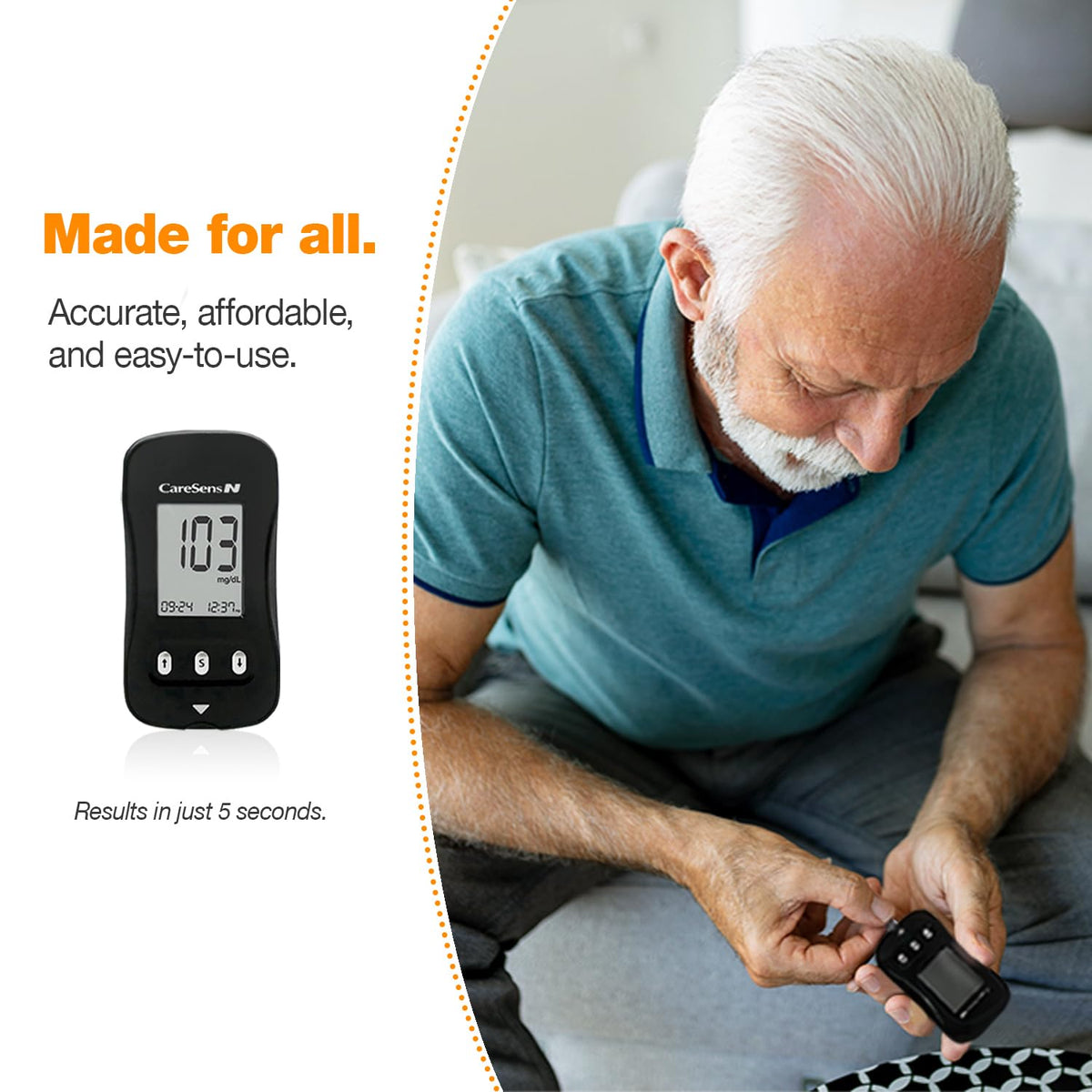 Blood Glucose Monitor Kit with 100 Test Strips, 100 Lancets, Lancing Device, Control Solution, Travel Case I2291
