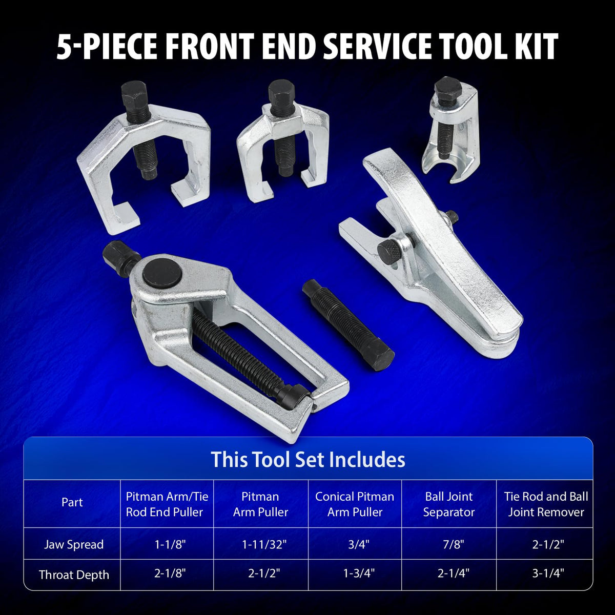 5pc Ball Joint Separator and Removal Tool Set K6356