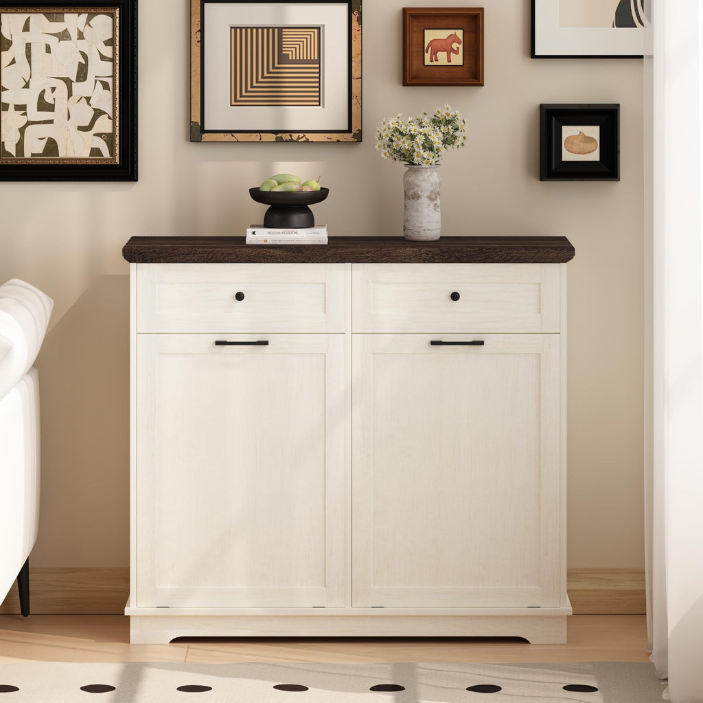 20 Gallon Wood Trash Can Cabinet F66154