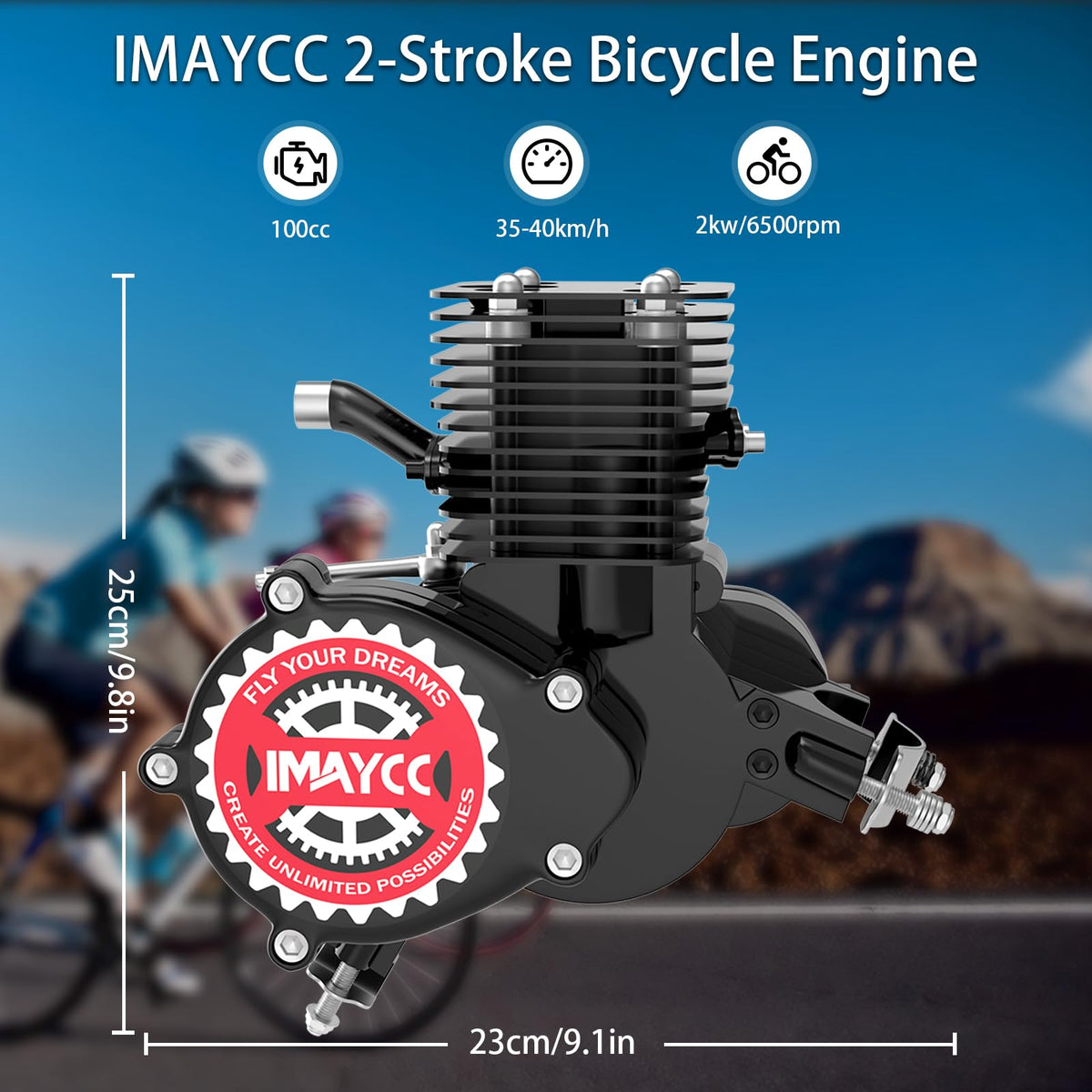 100cc 2 Stroke Gas Bike Motor Kit D4725