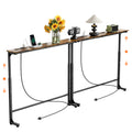 2 Pack Narrow Console Table with Power Outlets B20867