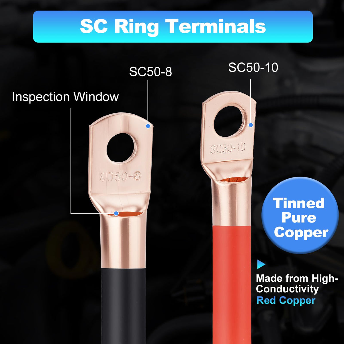 1/0 Gauge Copper Clad Aluminum Wire Kit with 250A ANL Fuse Holder Q235