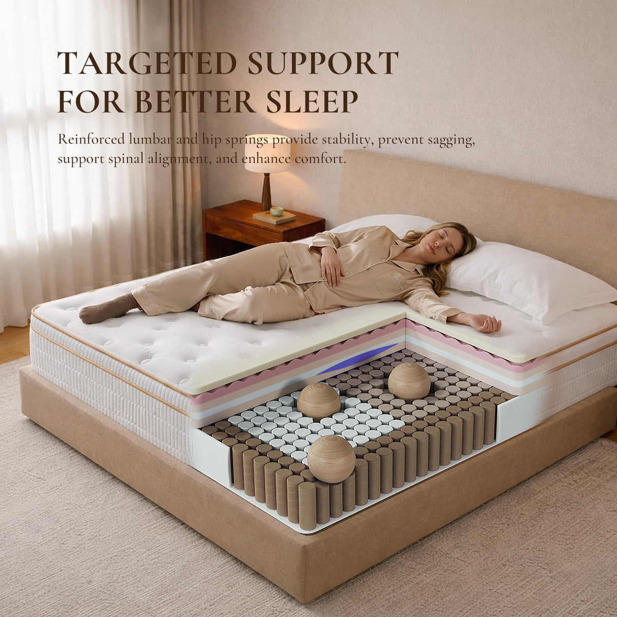 Full Size 12 Inch Medium Firm Hybrid Mattress B860
