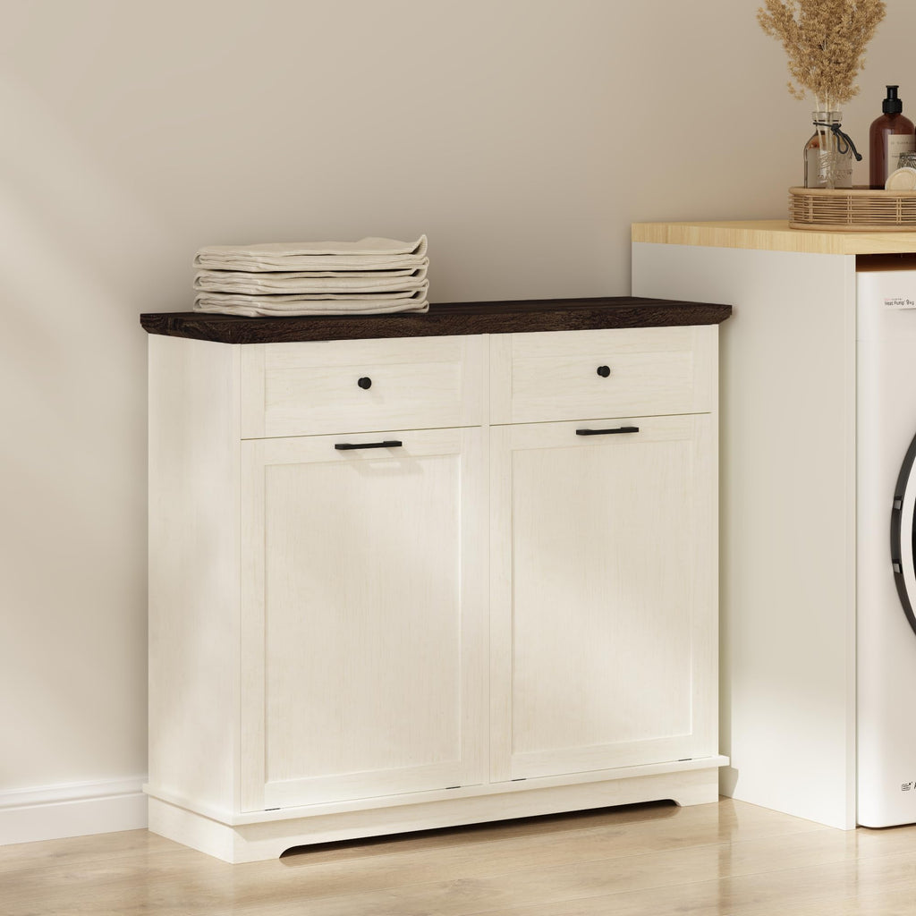 20 Gallon Wood Trash Can Cabinet F66154