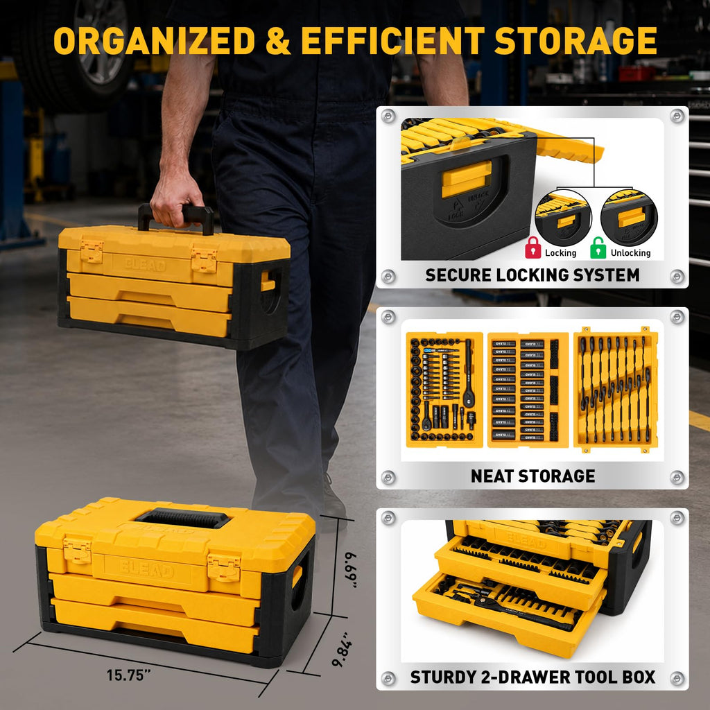 148-Piece SAE/Metric Mechanics Tool Set X69710