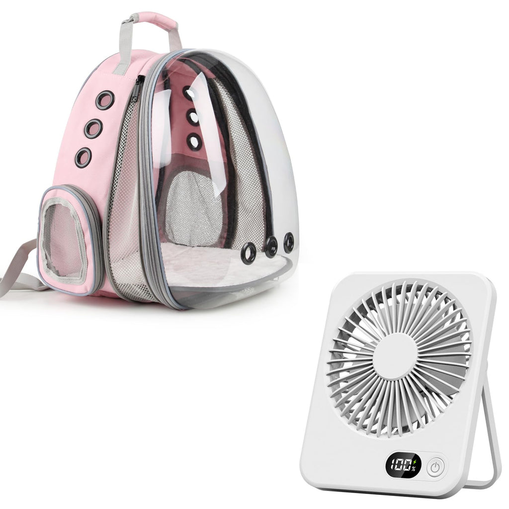 Expandable Cat Backpack with Mini Fan F7121