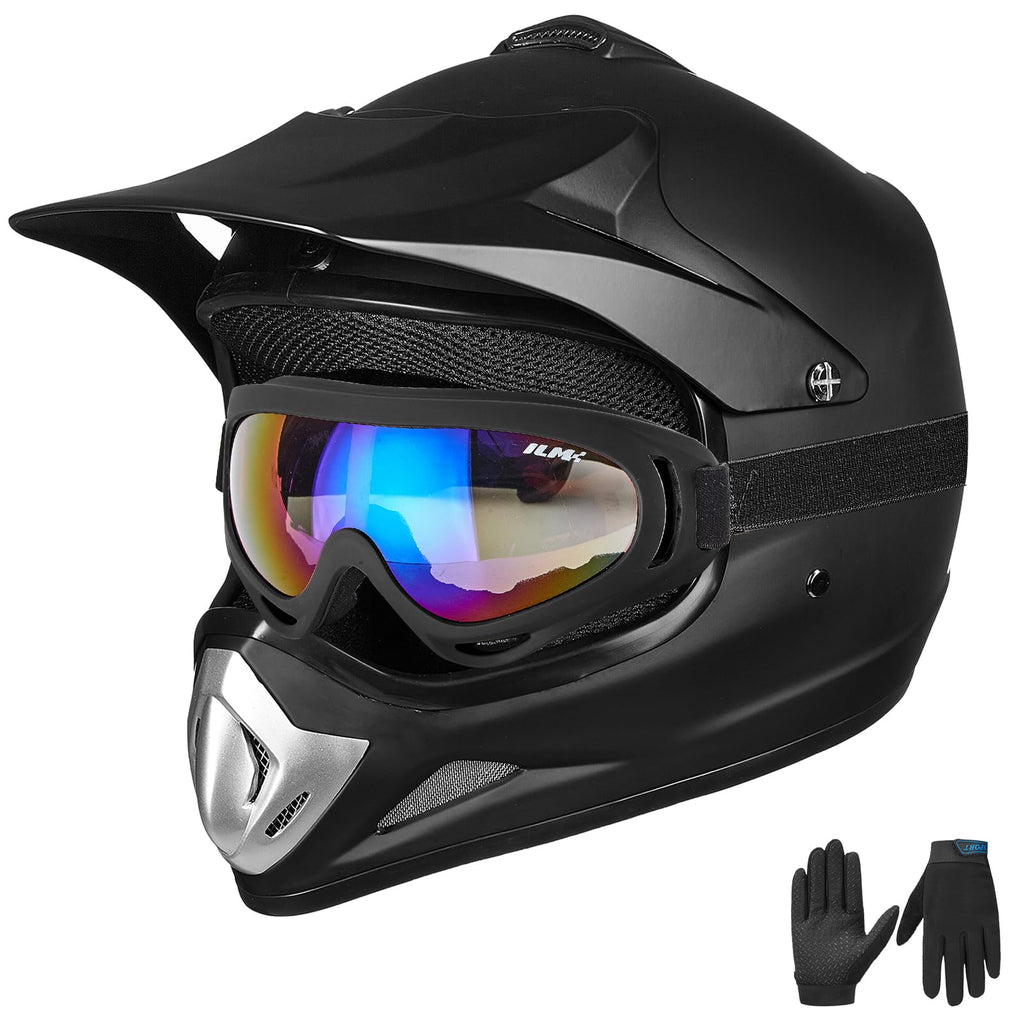 Youth Kids Full Face Motocross Helmet Matte Black N190986
