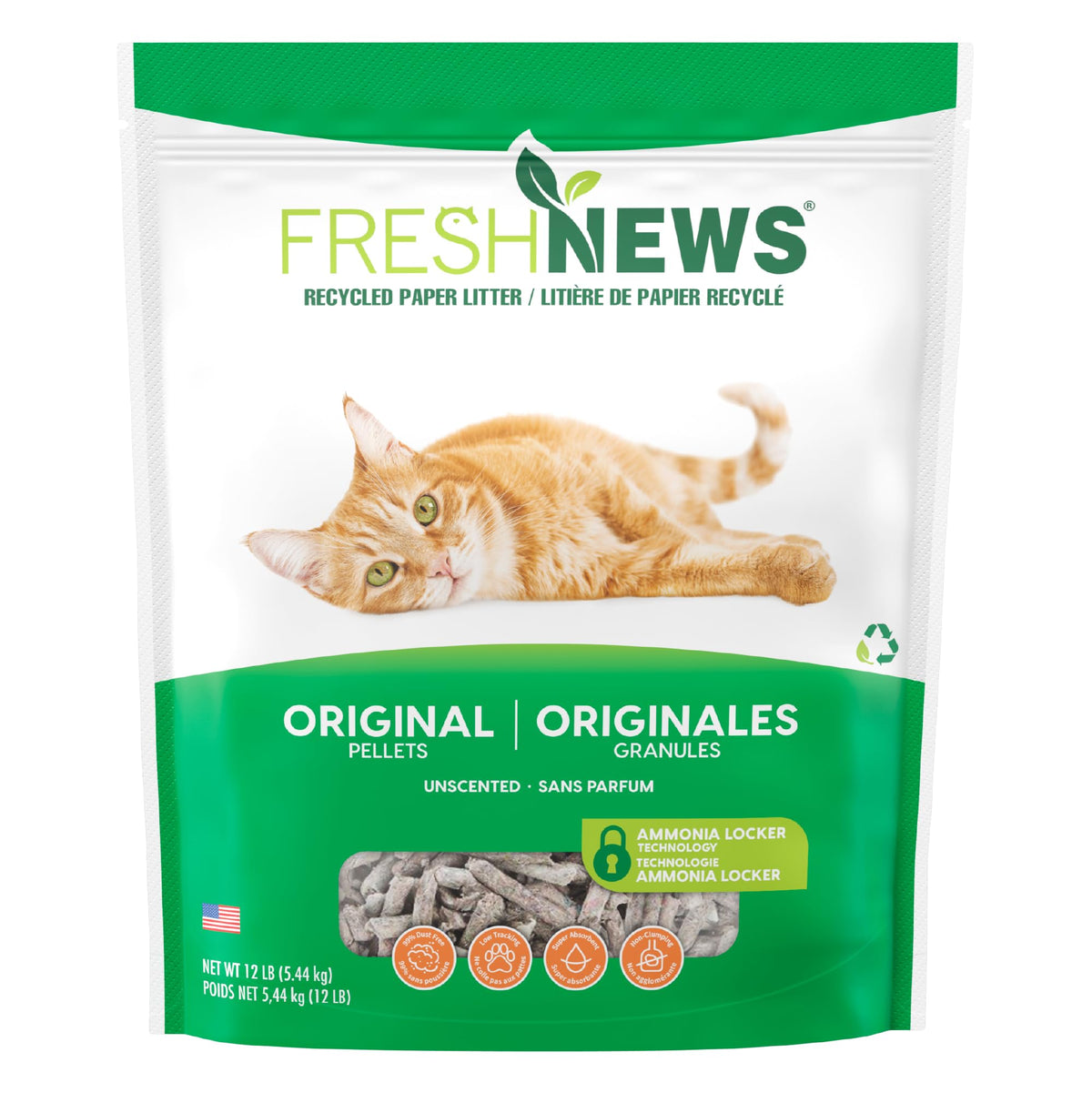 Paper Non-Clumping Cat Litter 12 Pound E592184