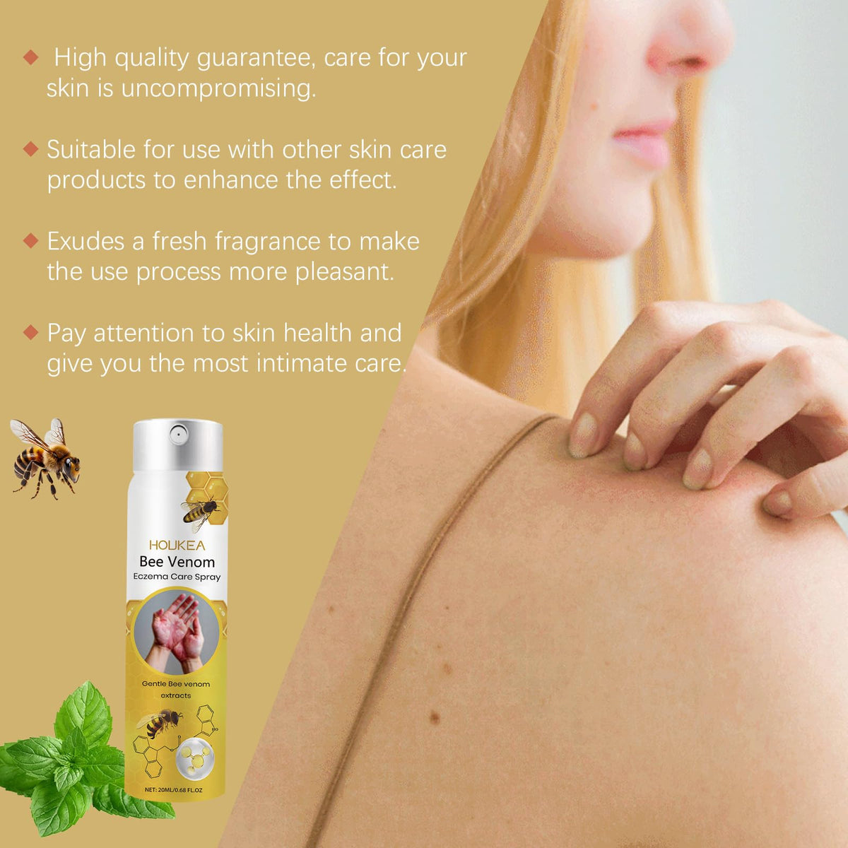 Bee Venom Skin Care Spray with Peppermint Extract and Glycerin H179