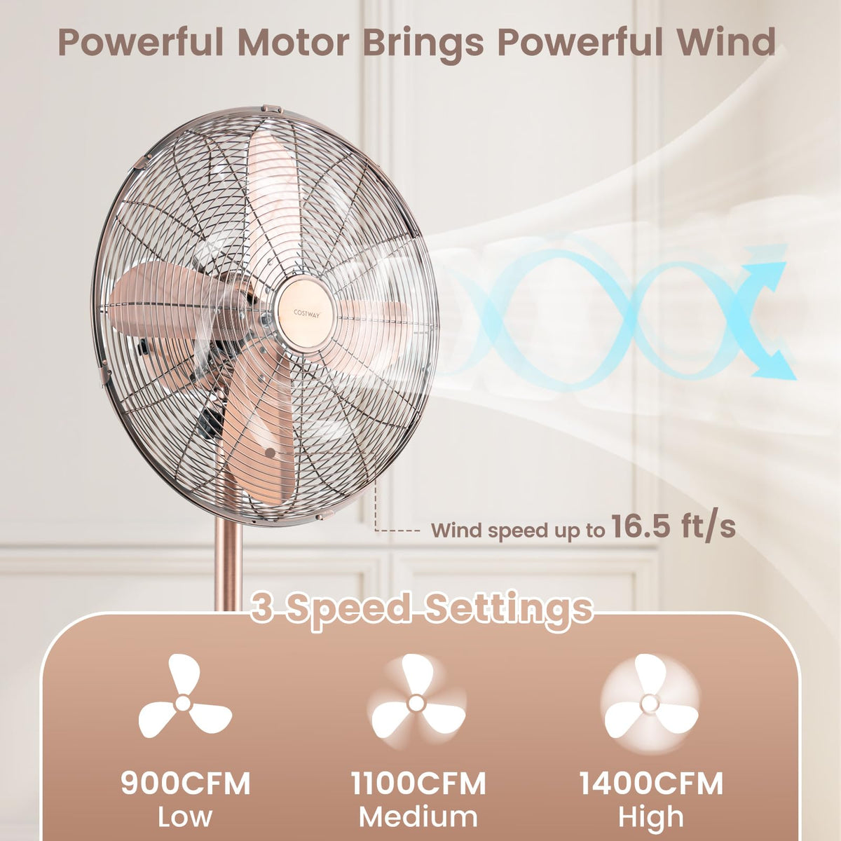 16" Metal Pedestal Fan M73118